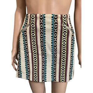 H&M Tribal Print Mini Skirt 10